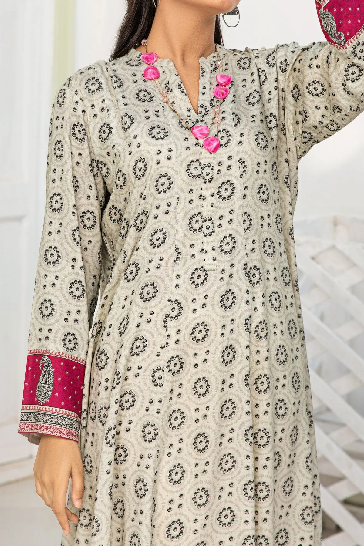 1PIECE DIGITAL PRINT LINEN KURTA  | DPLK-56