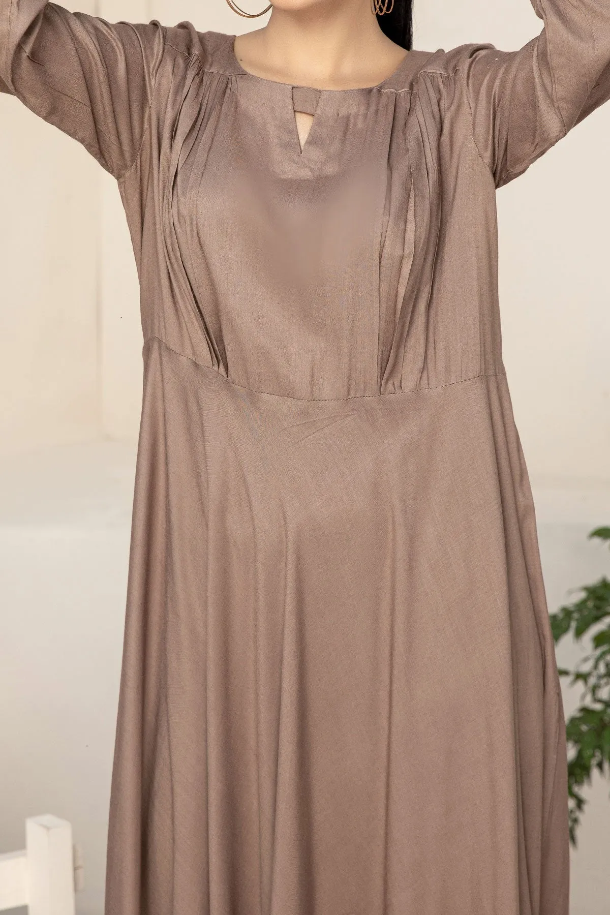 1PIECE LINEN KURTA | LELK-24 Light Brown