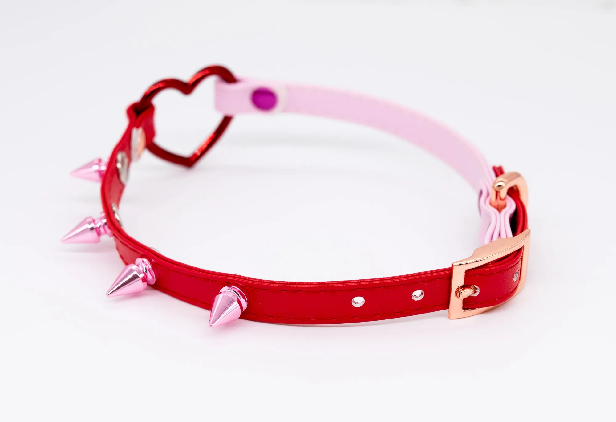 3/8" Split Candy Punk Vegan Leather Collar