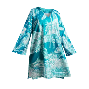 50TH INDEPENDENCE TUNIC DRESS-AQUA