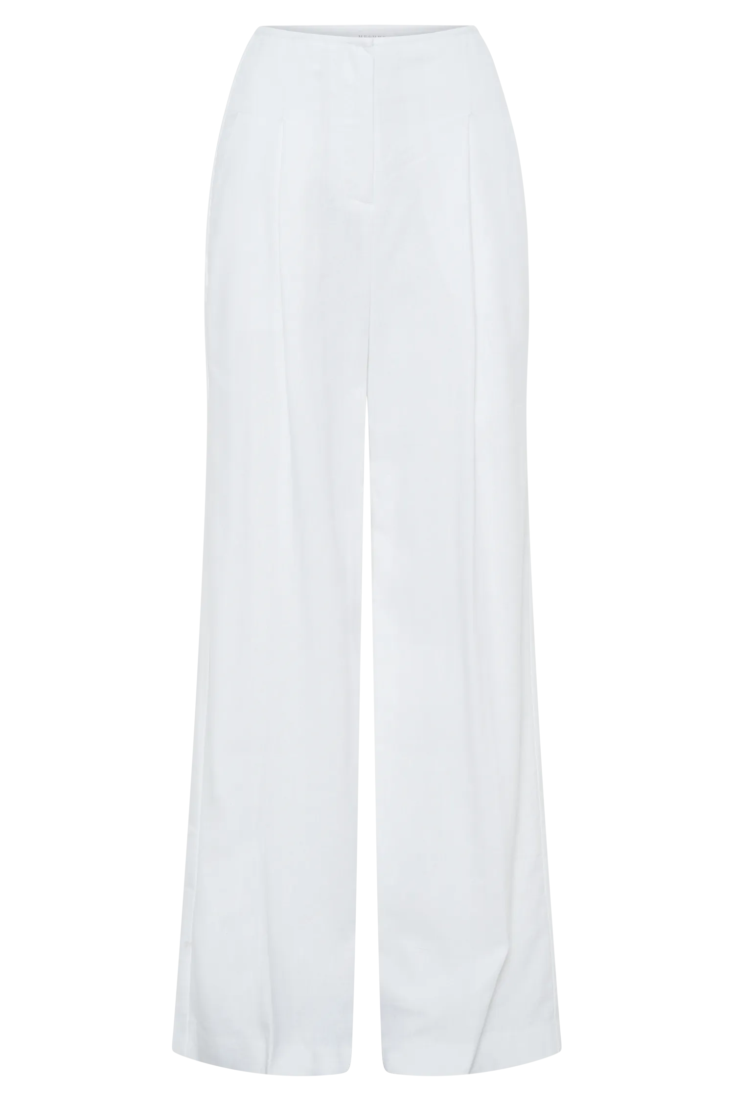 Adrina Straight Leg Linen Pant - White