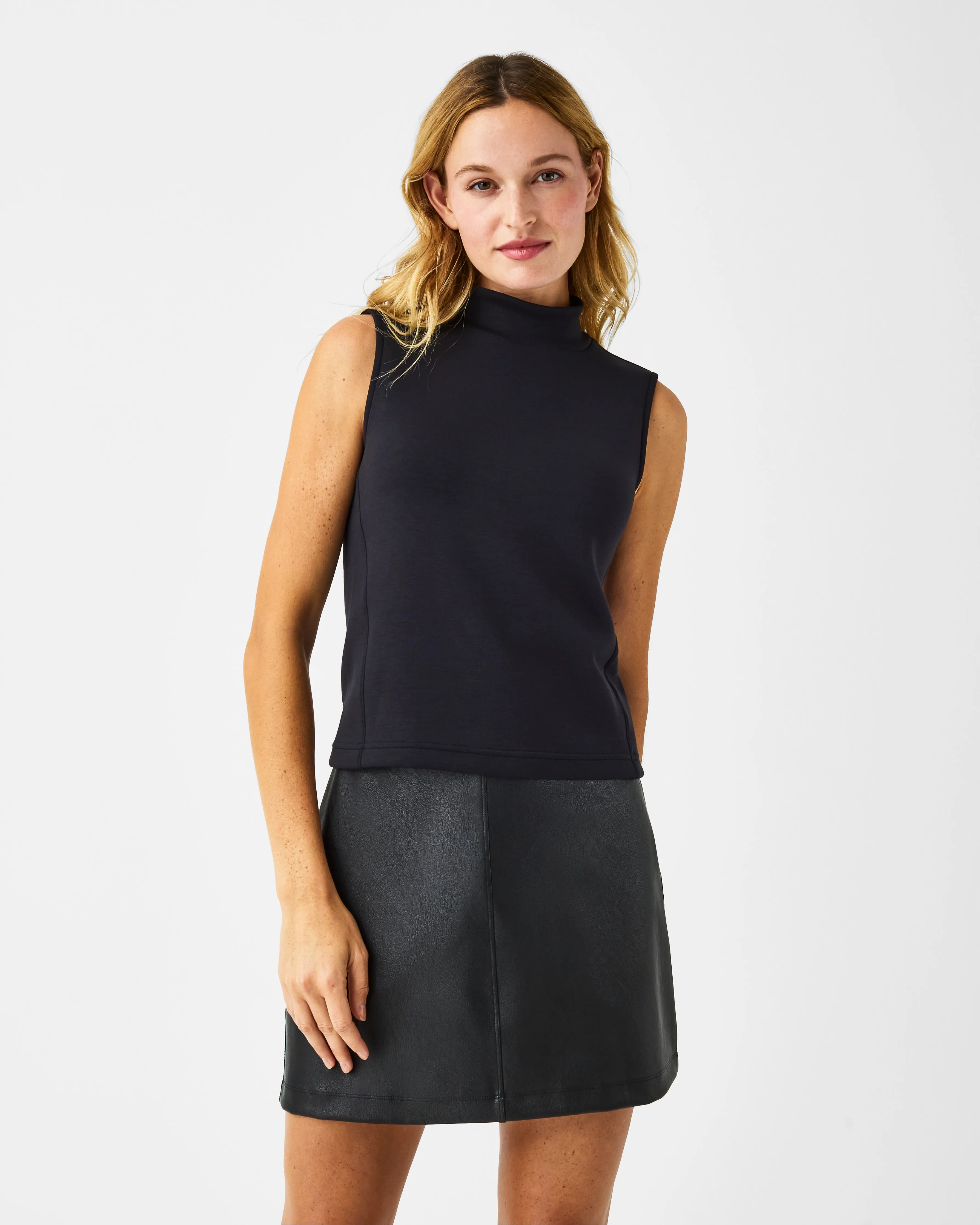 AirEssentials Sleeveless Mock Neck Top