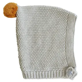 Alimrose - Pom Pom Pixie Hat - Grey & Butterscotch