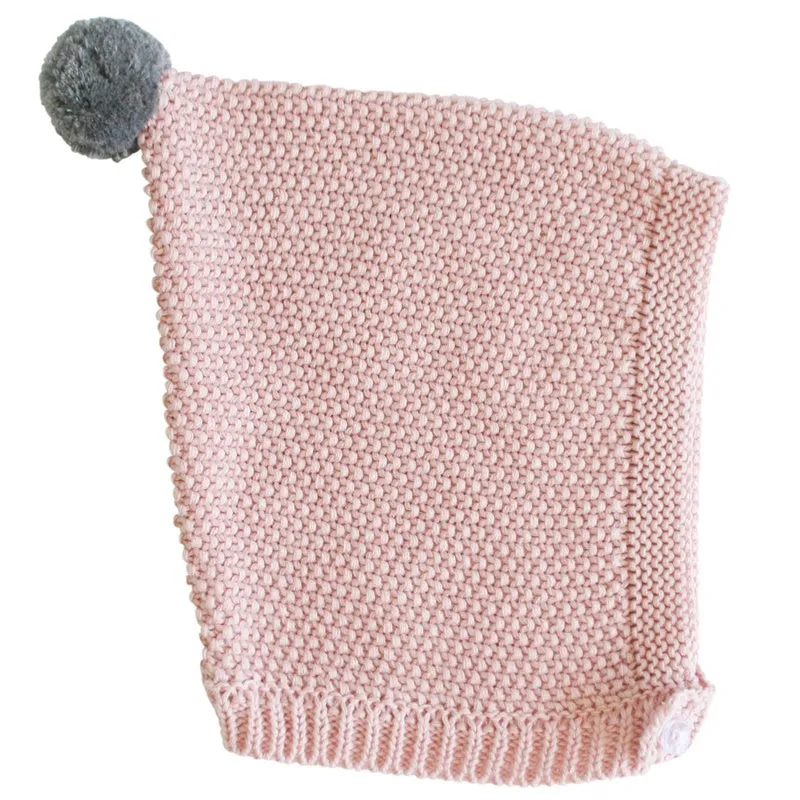 Alimrose - Pom Pom Pixie Hat - Rosewater & Grey