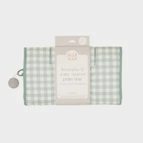 All4ella Pram Liner - Gingham Sage