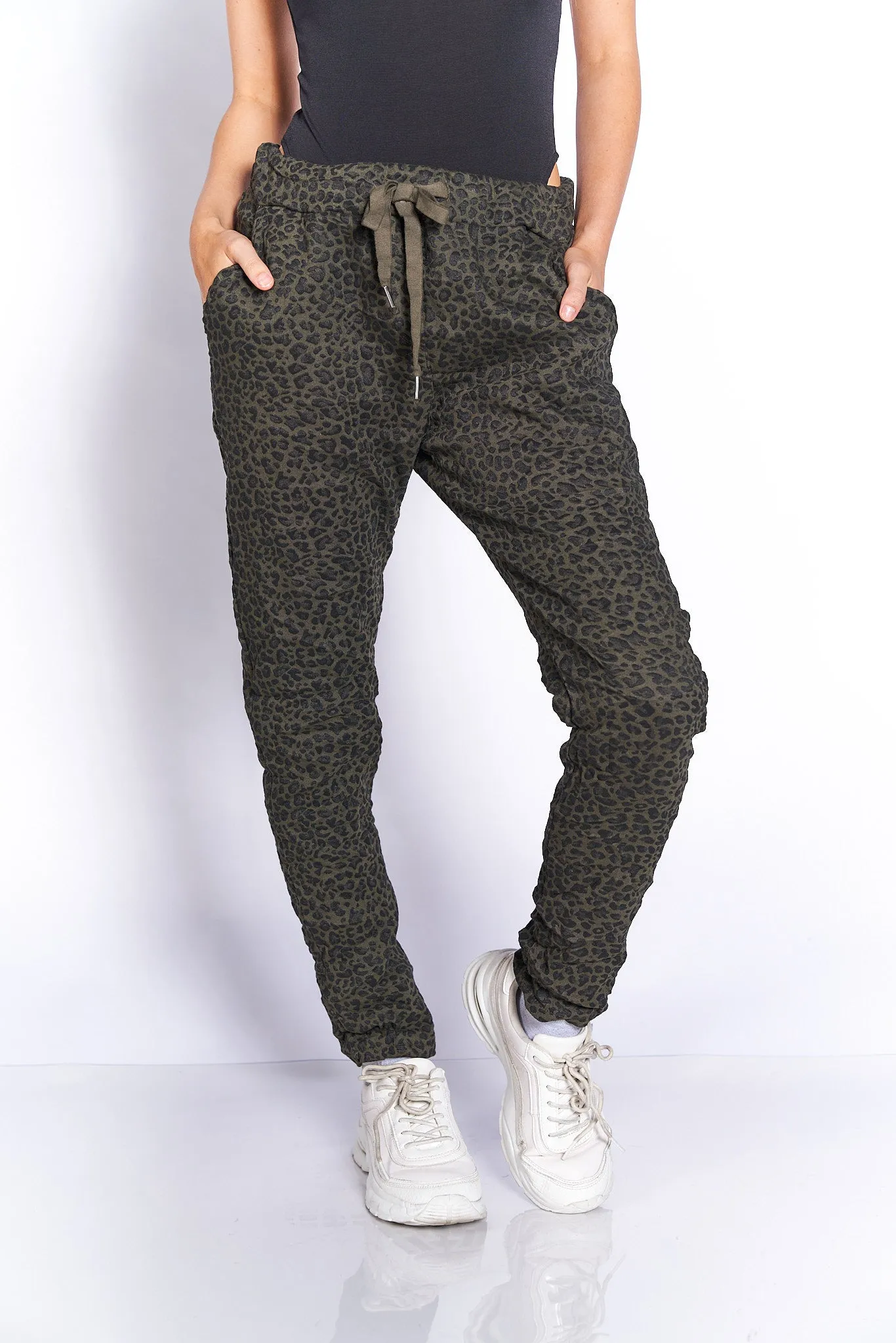 Animal Print Jogger Pants