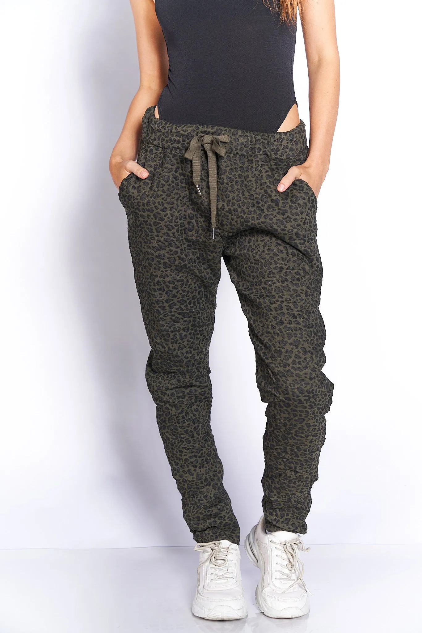 Animal Print Jogger Pants