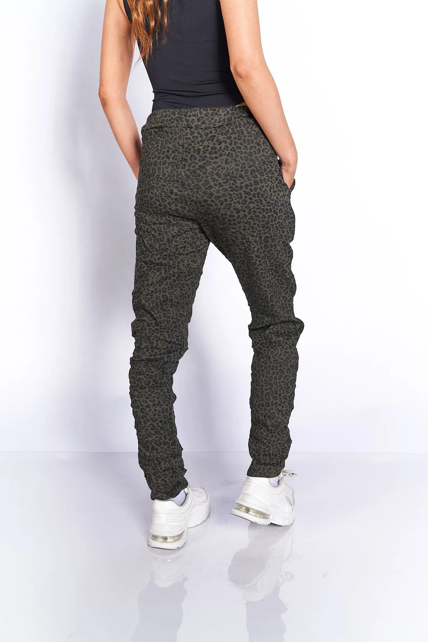 Animal Print Jogger Pants