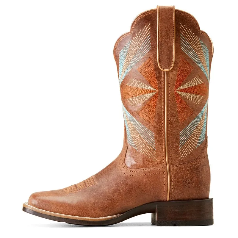 Ariat Women's Oak Grove Maple Glaze Square Toe Western Boots 10047052