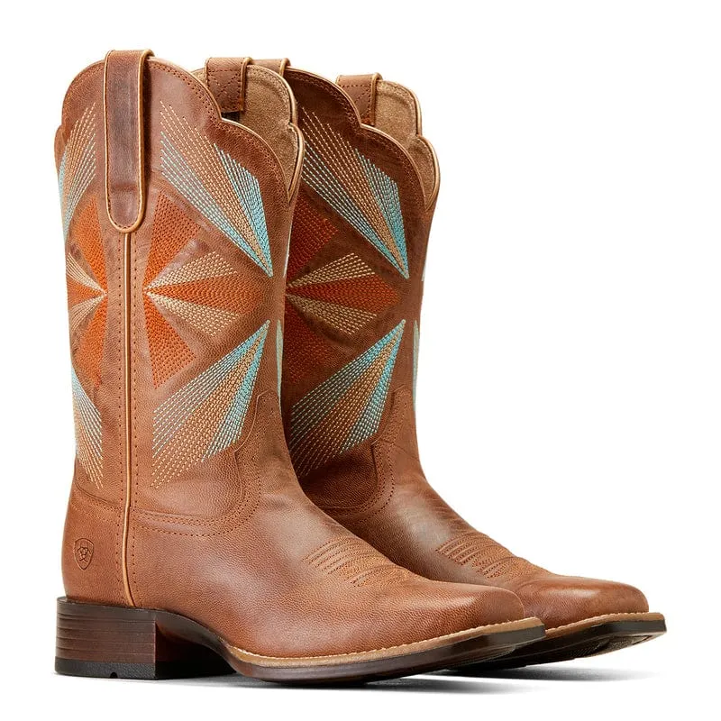 Ariat Women's Oak Grove Maple Glaze Square Toe Western Boots 10047052