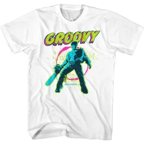 Army of Darkness Groovy White T