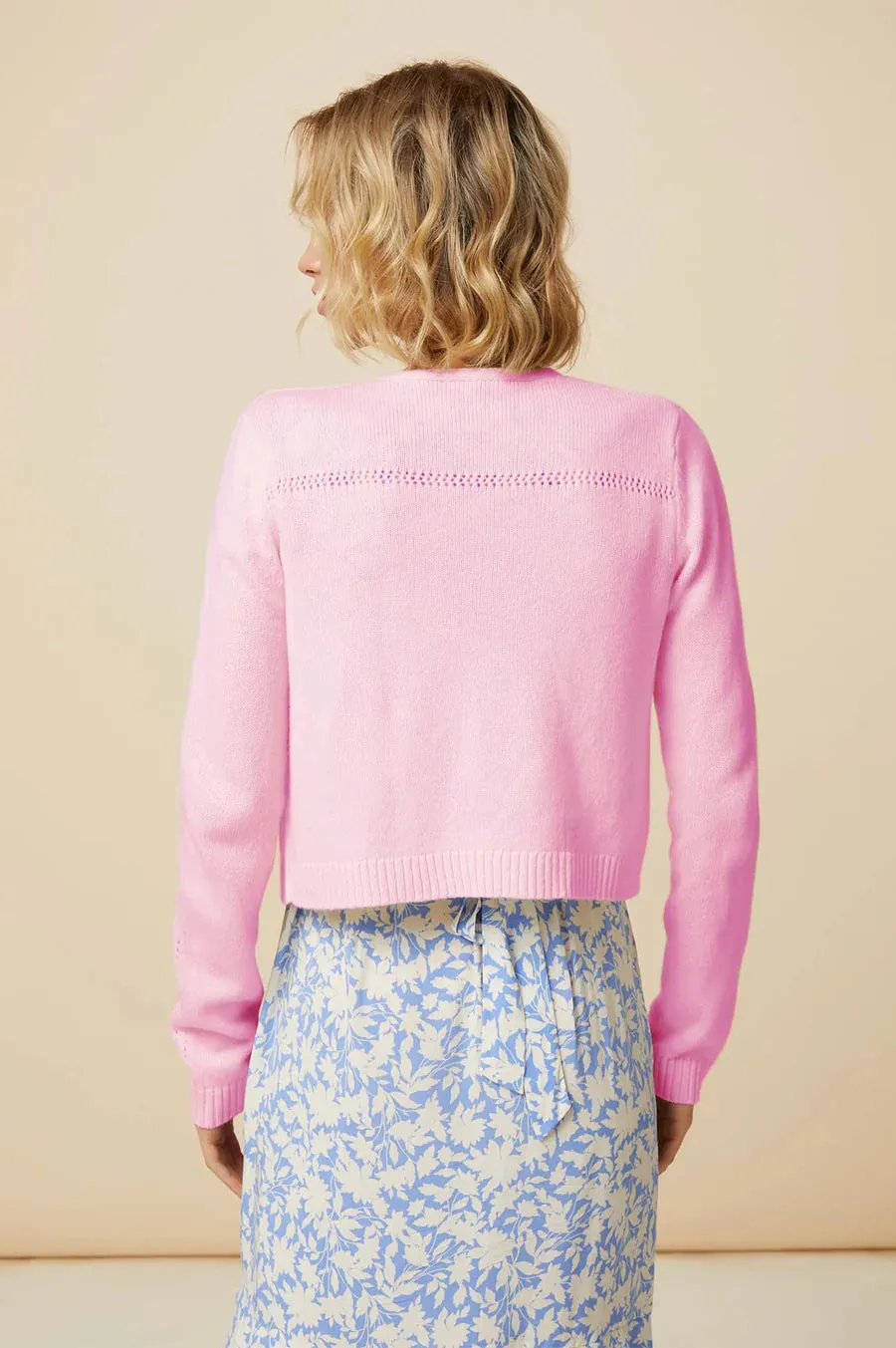 ASPIGA EDGE TO EDGE CARDIGAN PALE PINK