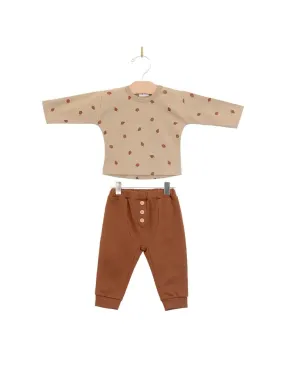 Baby Boy Set- Rust Acorns