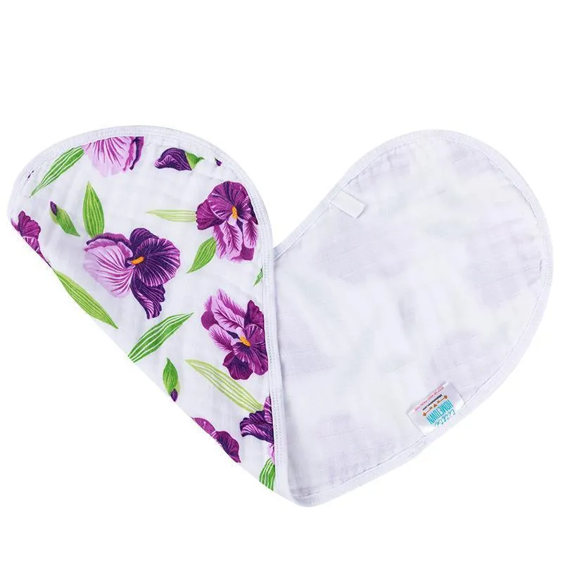 Baby Burp Cloth & Bib Combo: Iris