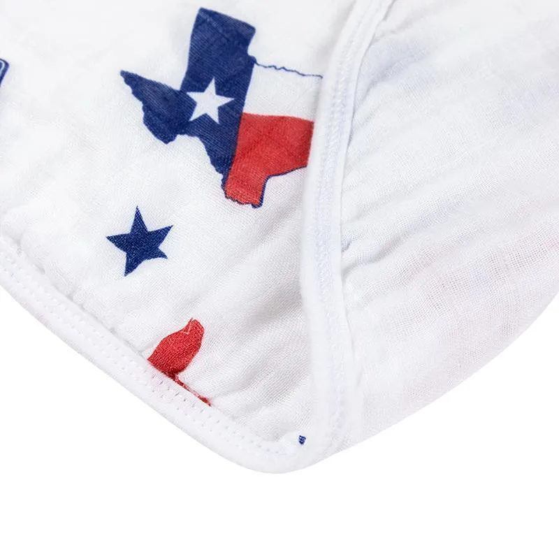 Baby Burp Cloth & Bib Combo: Texas Boy