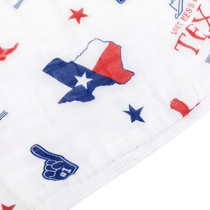 Baby Burp Cloth & Bib Combo: Texas Boy