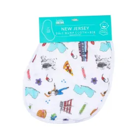 Baby Burp Cloth and Wraparound Bib (New Jersey Baby)