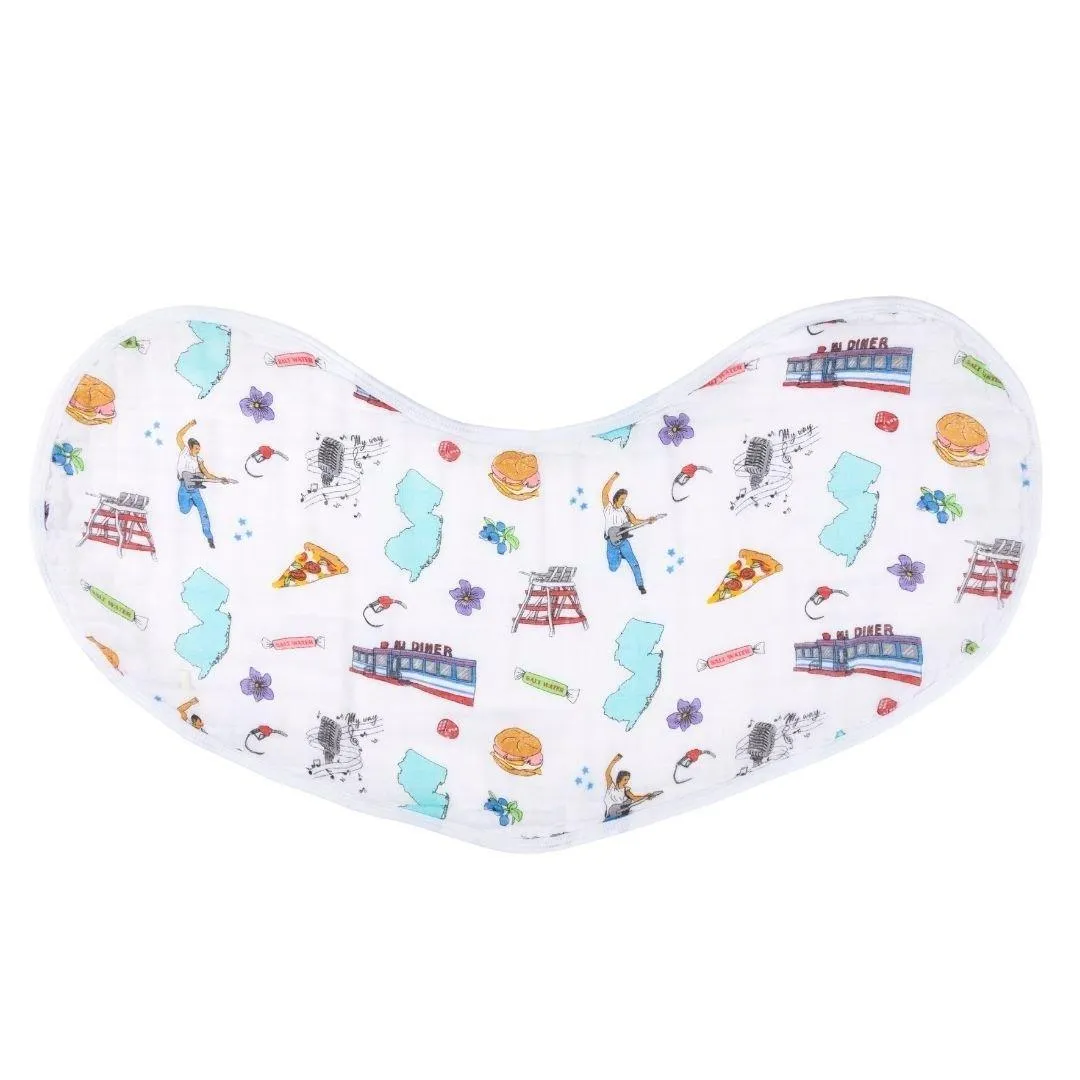 Baby Burp Cloth and Wraparound Bib (New Jersey Baby)