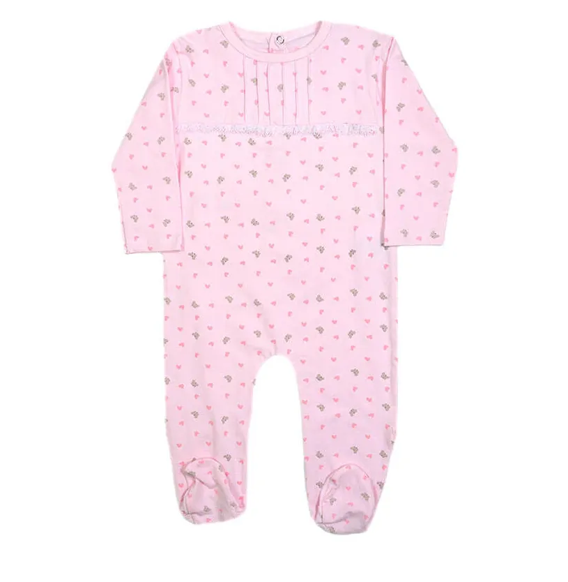 Babybol Cotton Sleepsuit Pink Boxed (1-6mths)