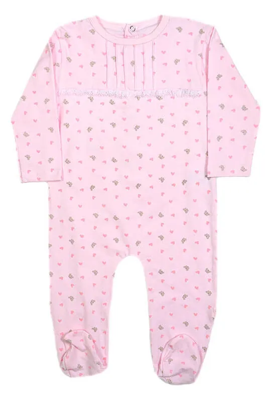 Babybol Cotton Sleepsuit Pink Boxed (1-6mths)