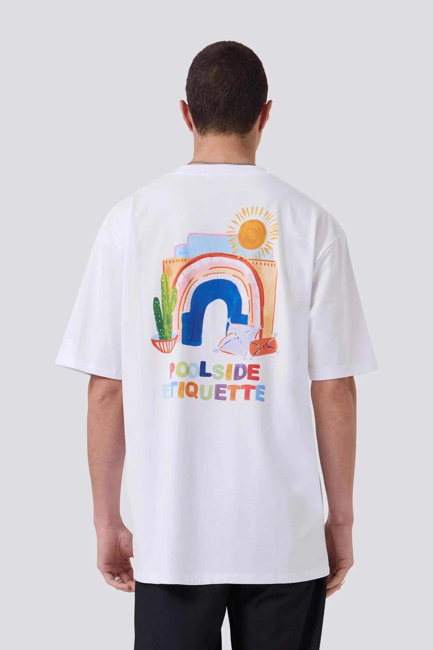 BARNEY COOLS Watercolour tee - White