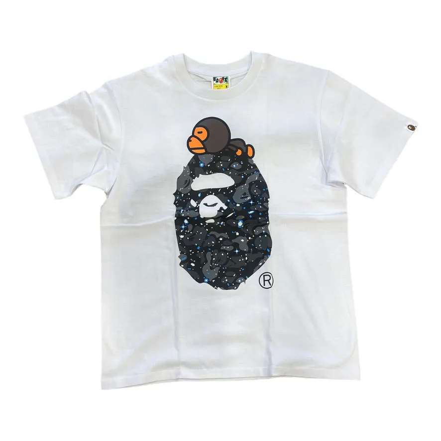 BATHING APE: Space Camo Bape Head SS Tee