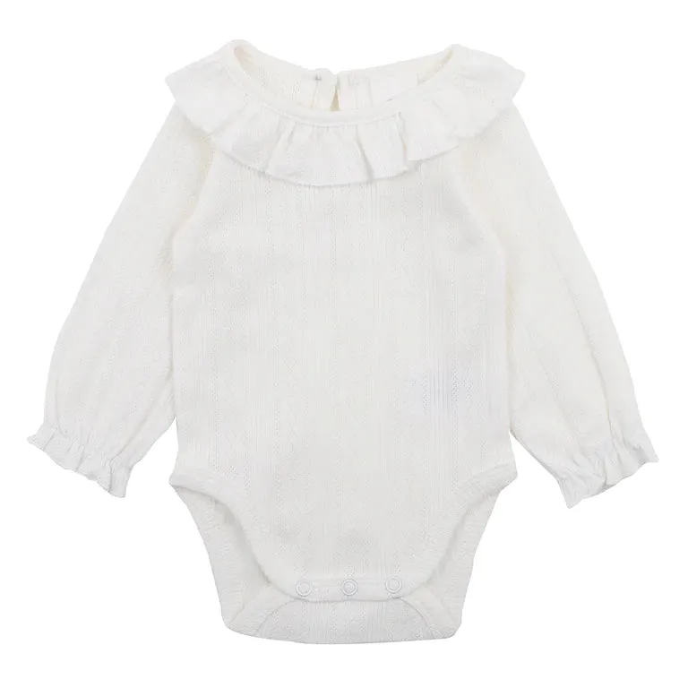 Bebe - Cloud Pointelle LS Bodysuit