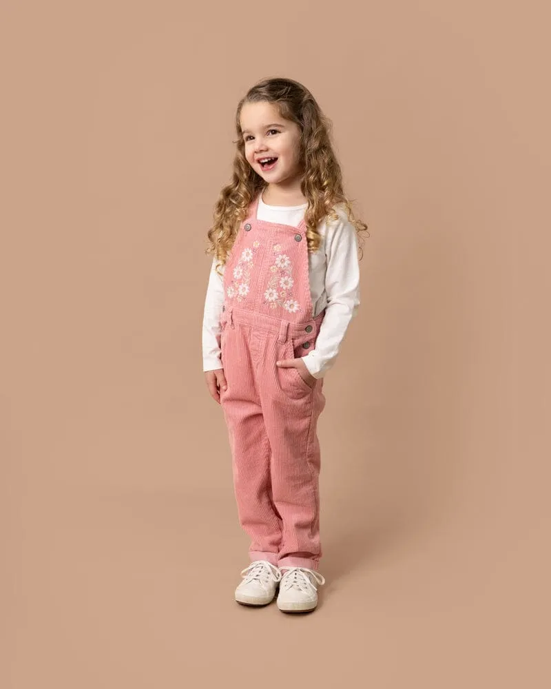 Bebe - Thea Embroidered Cord Overall Pink