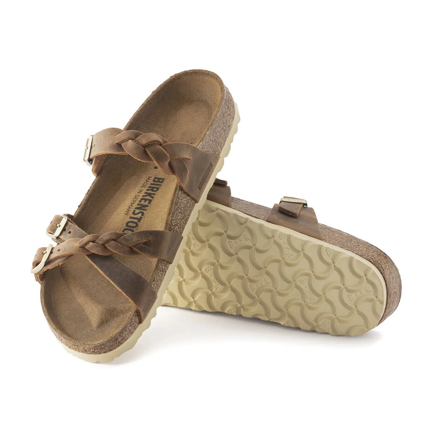 BIRKENSTOCK FRANCA BRAID COGNAC - WOMENS