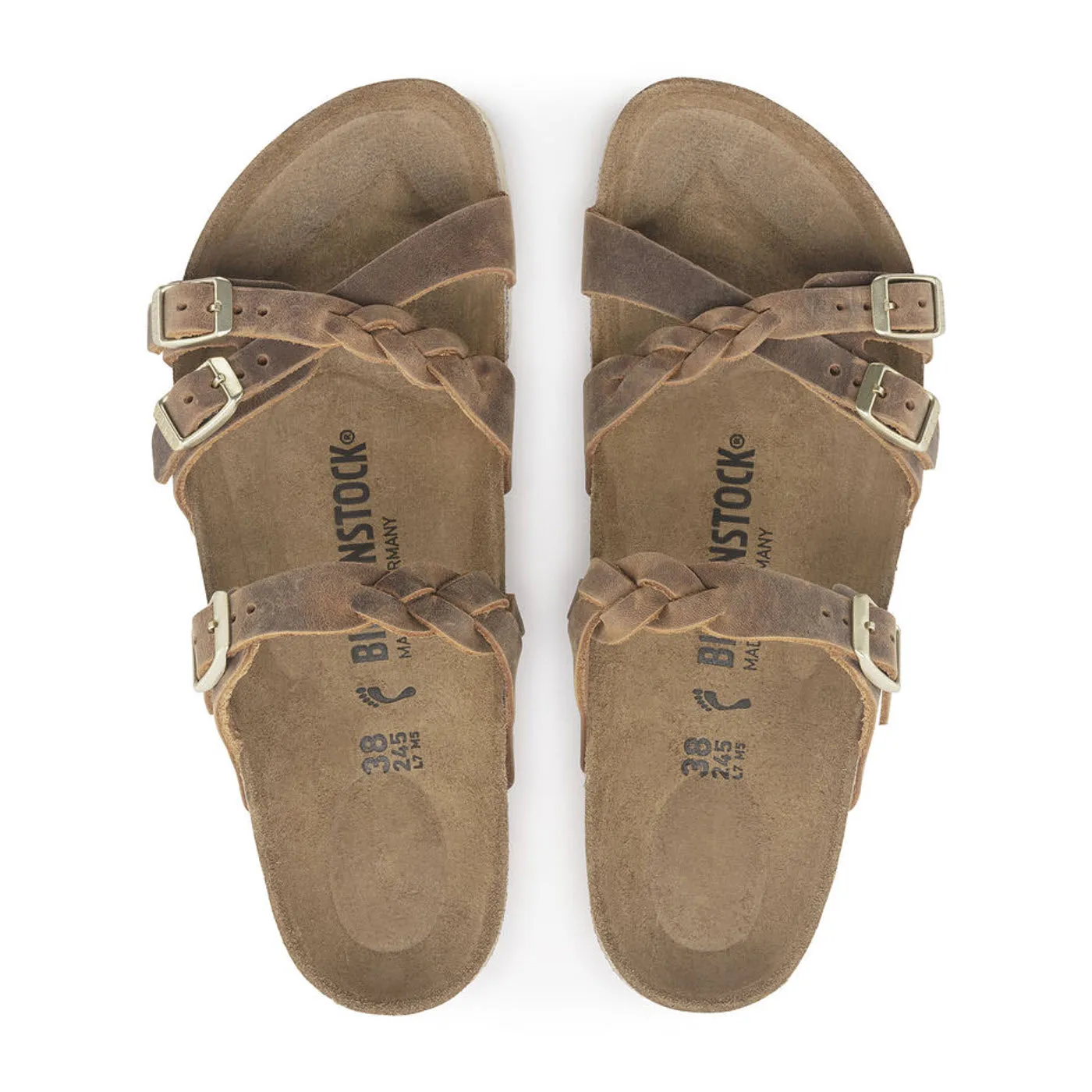 BIRKENSTOCK FRANCA BRAID COGNAC - WOMENS