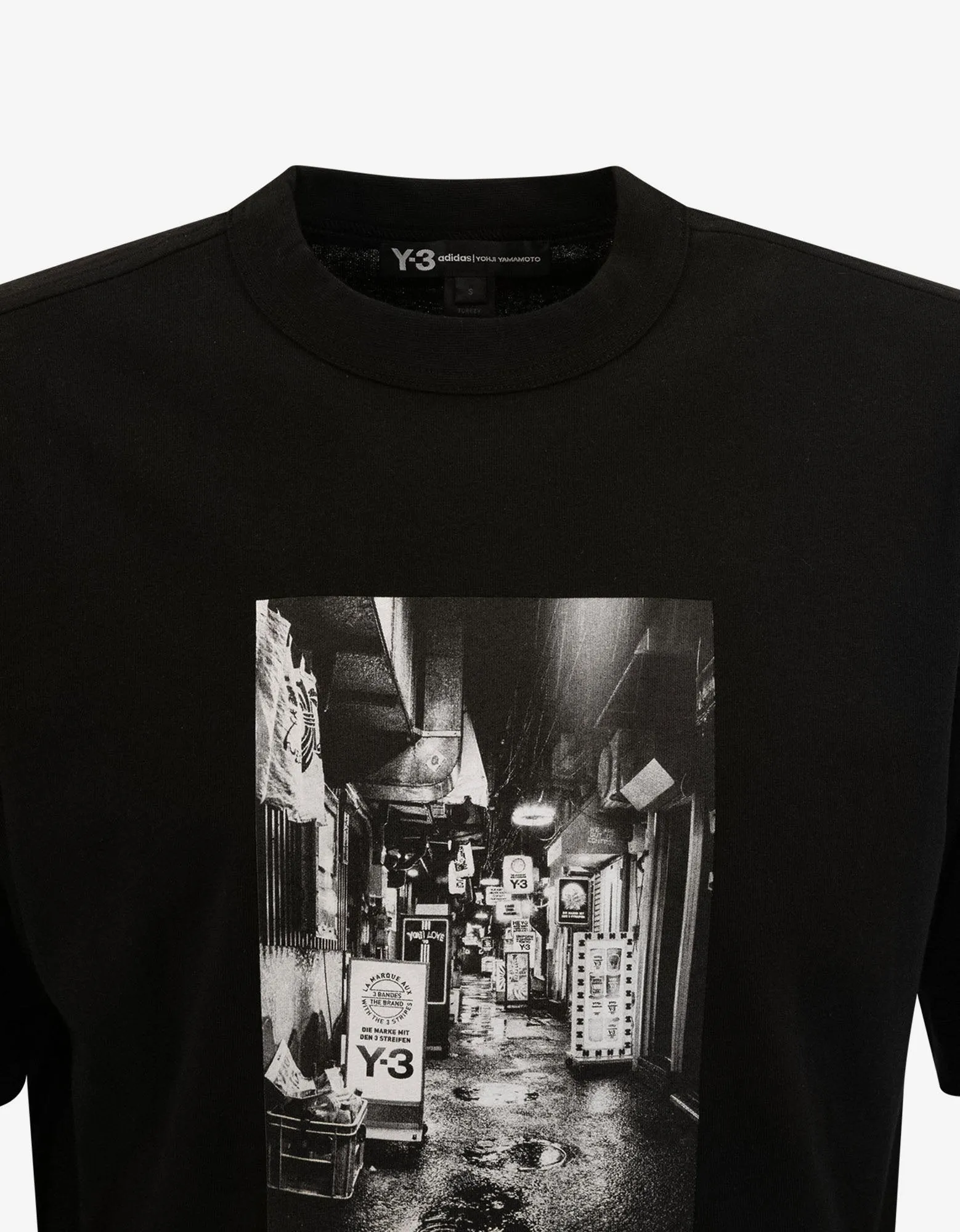 Black Alleyway Graphic Print T-Shirt