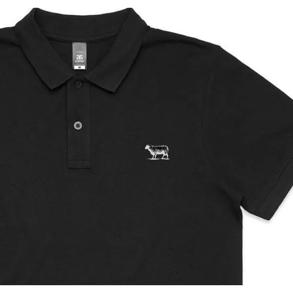 Black Sheep Classic Pique Polo Shirt Black