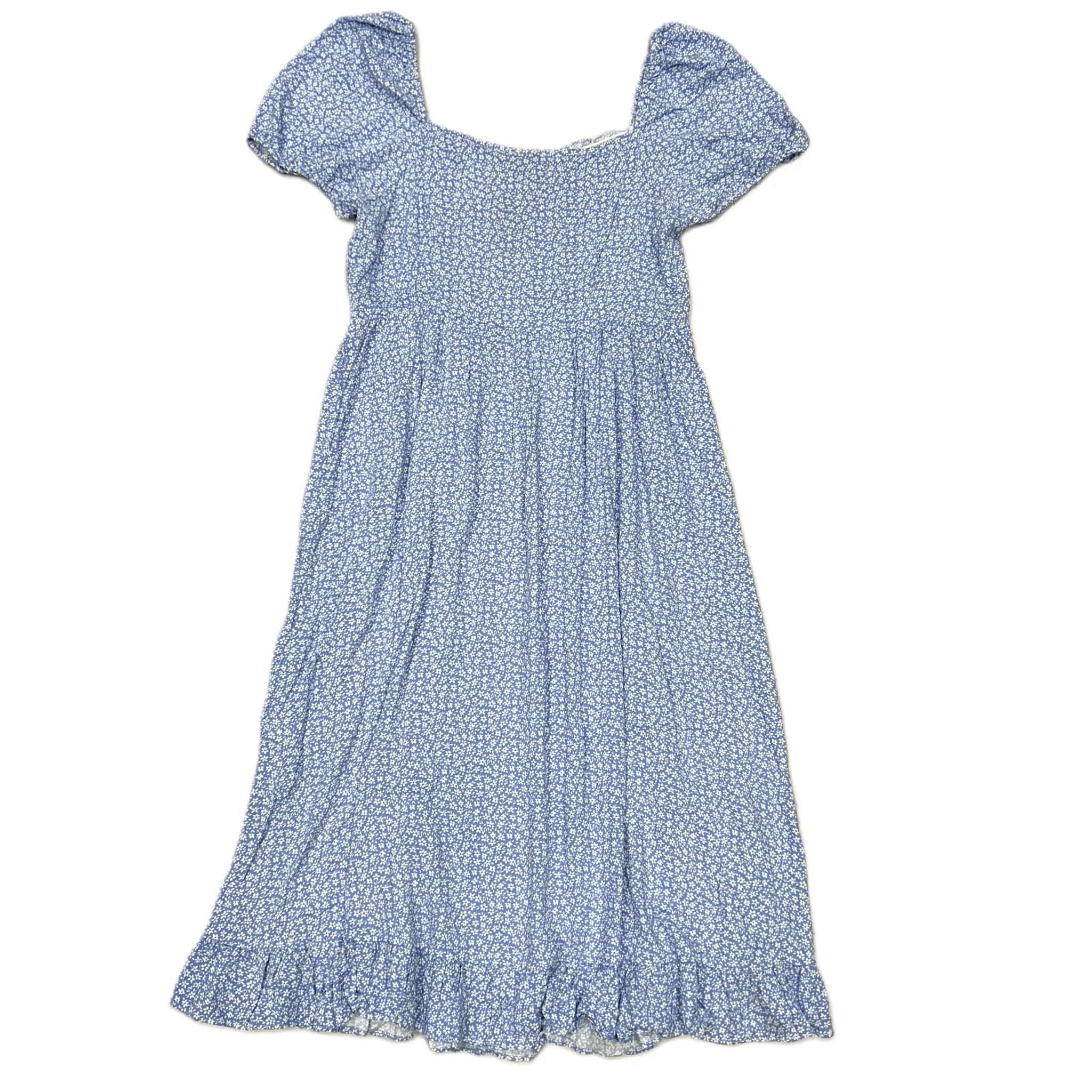 Blue & White Dress Casual Midi By Ccx, Size: 2x