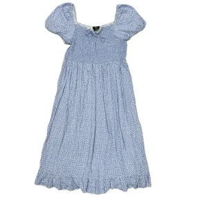 Blue & White Dress Casual Midi By Ccx, Size: 2x