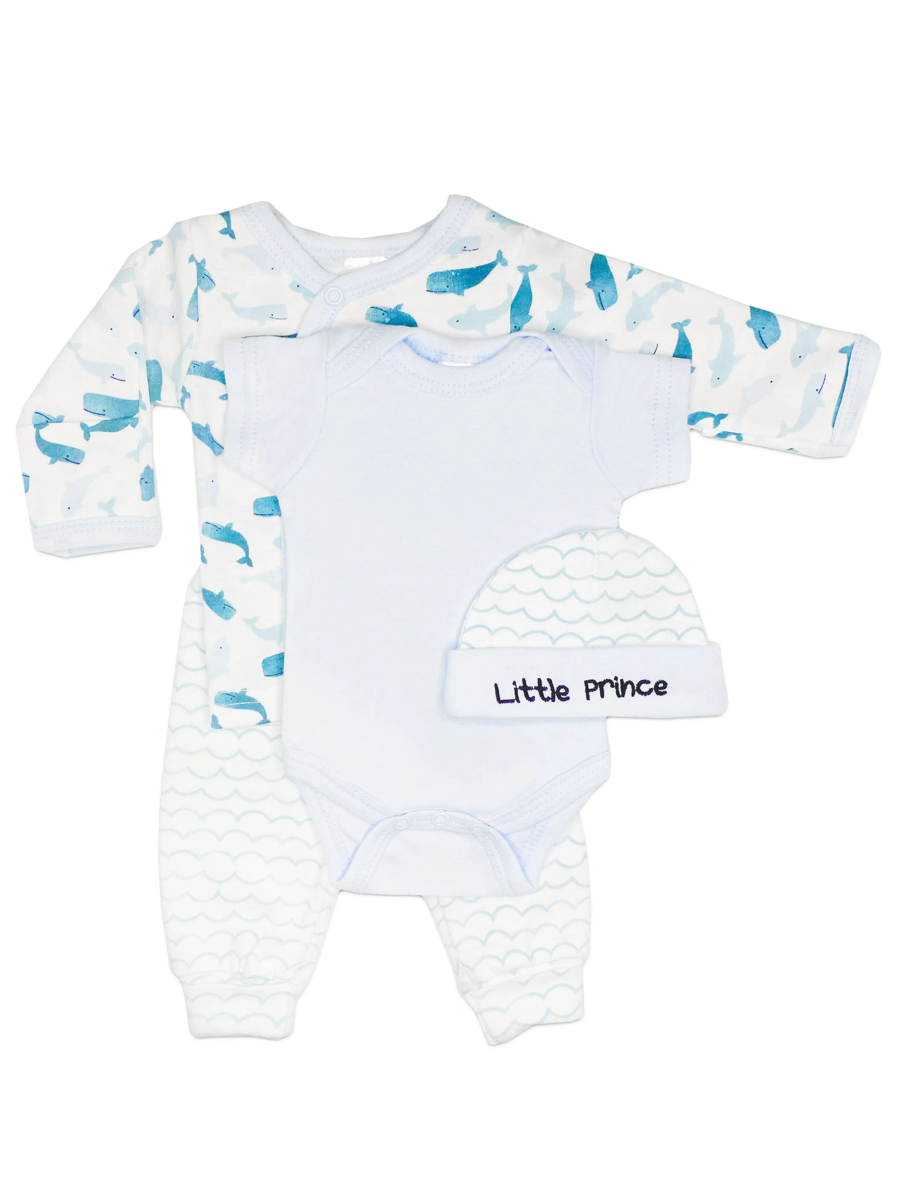 Blue Whale 4 piece set - Vest, Top, Trousers & Hat