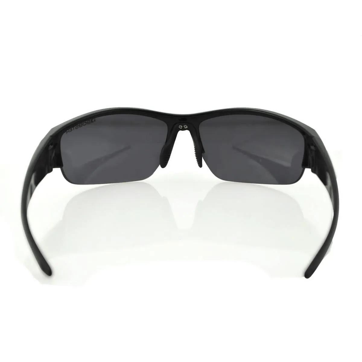 Bobster Ryval 2 Motorcycle Sunglasses, L, Grilamid TR90 Matte Black Frame, Polycarbonate Lenses