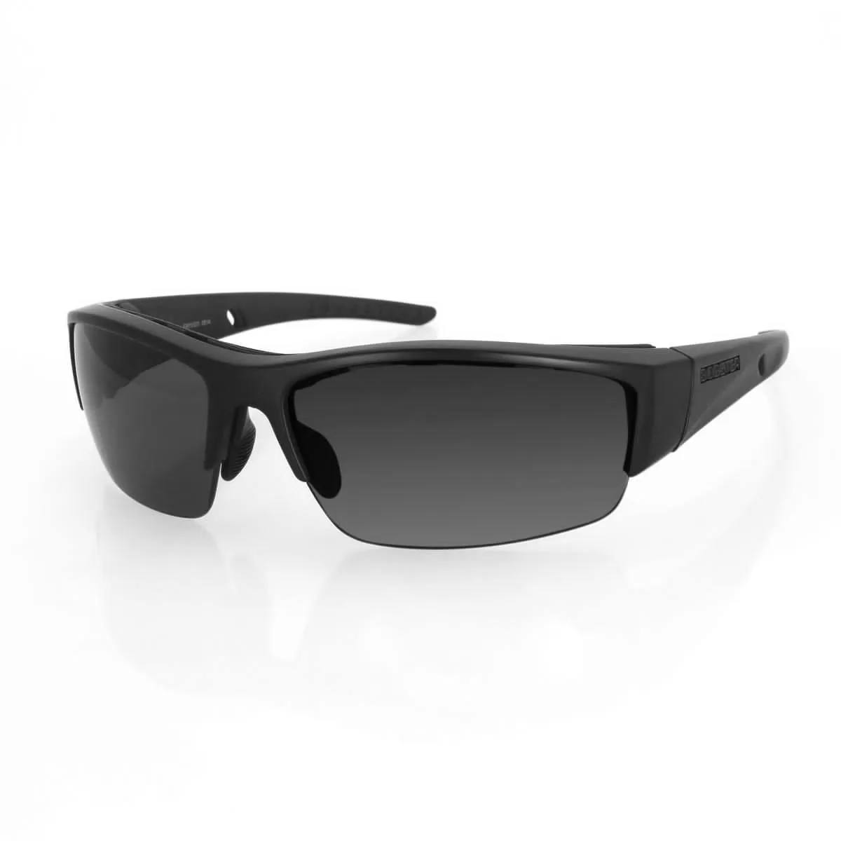 Bobster Ryval 2 Motorcycle Sunglasses, L, Grilamid TR90 Matte Black Frame, Polycarbonate Lenses