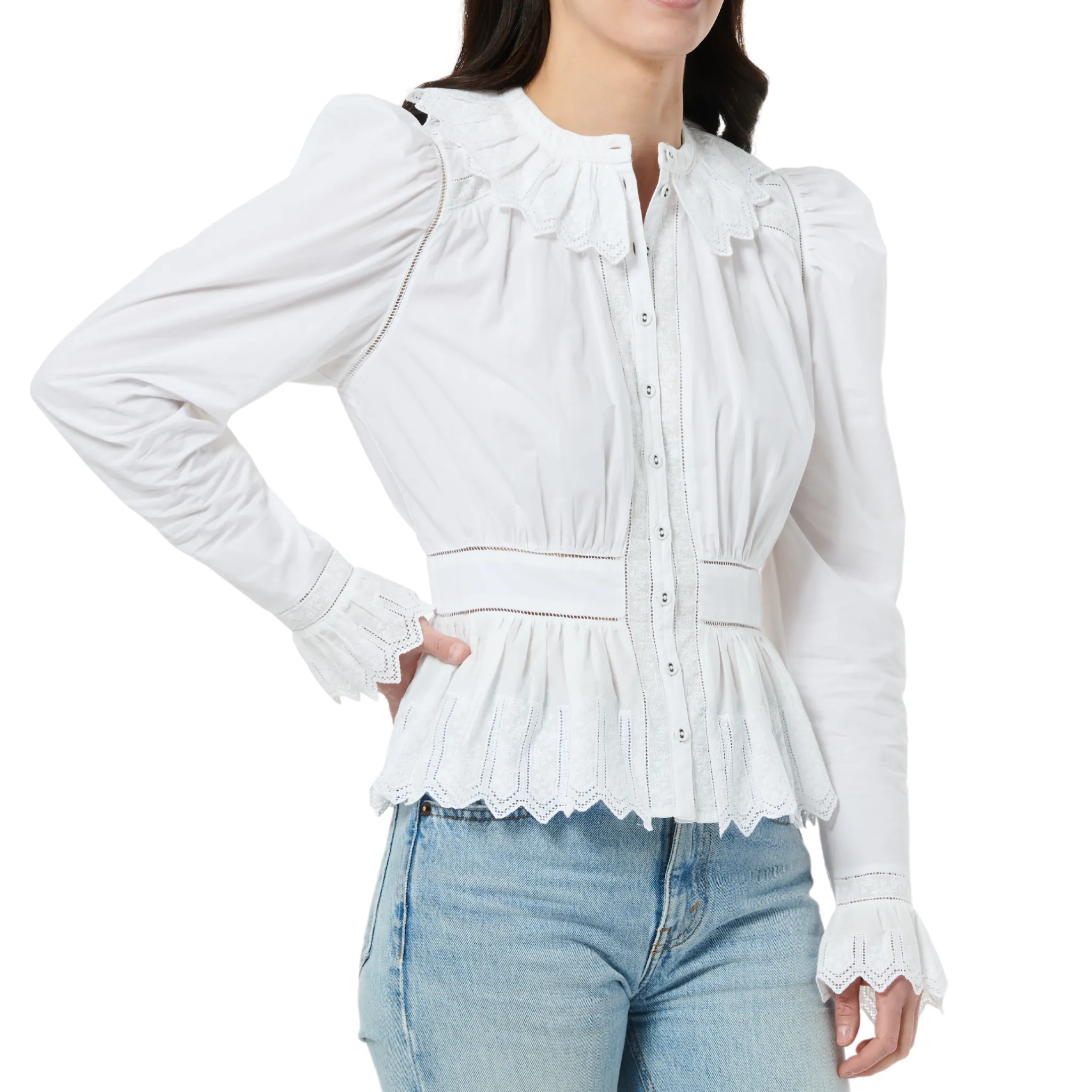 Brigitte White Blouse