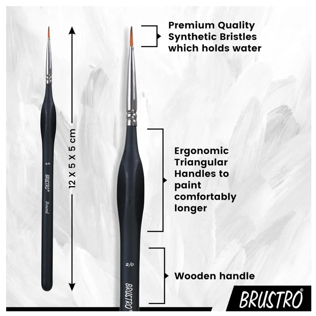 Brustro Artists' Watercolours & Acrylics Miniature Brush Set of 12