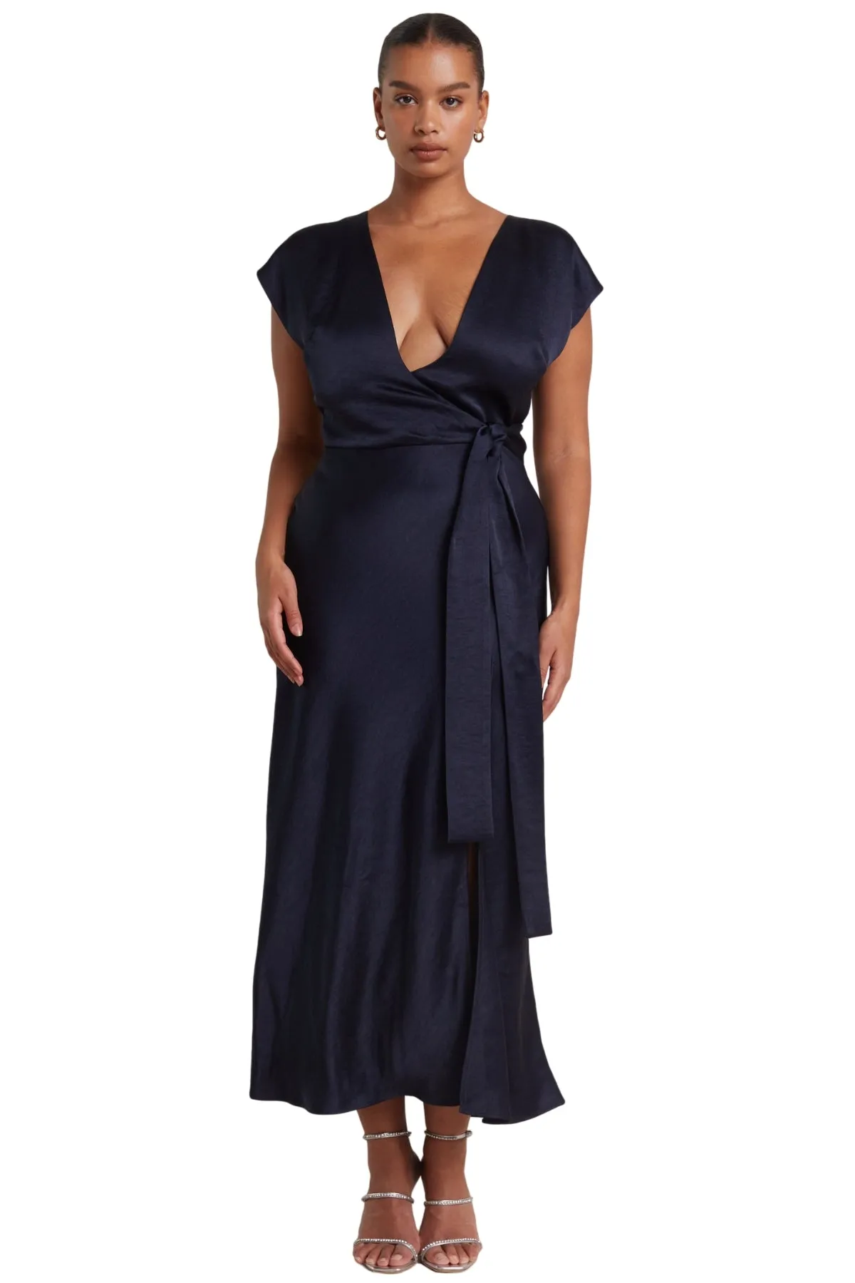 BUY IT BEC   BRIDGE Dreamer Wrap Dress (Navy)