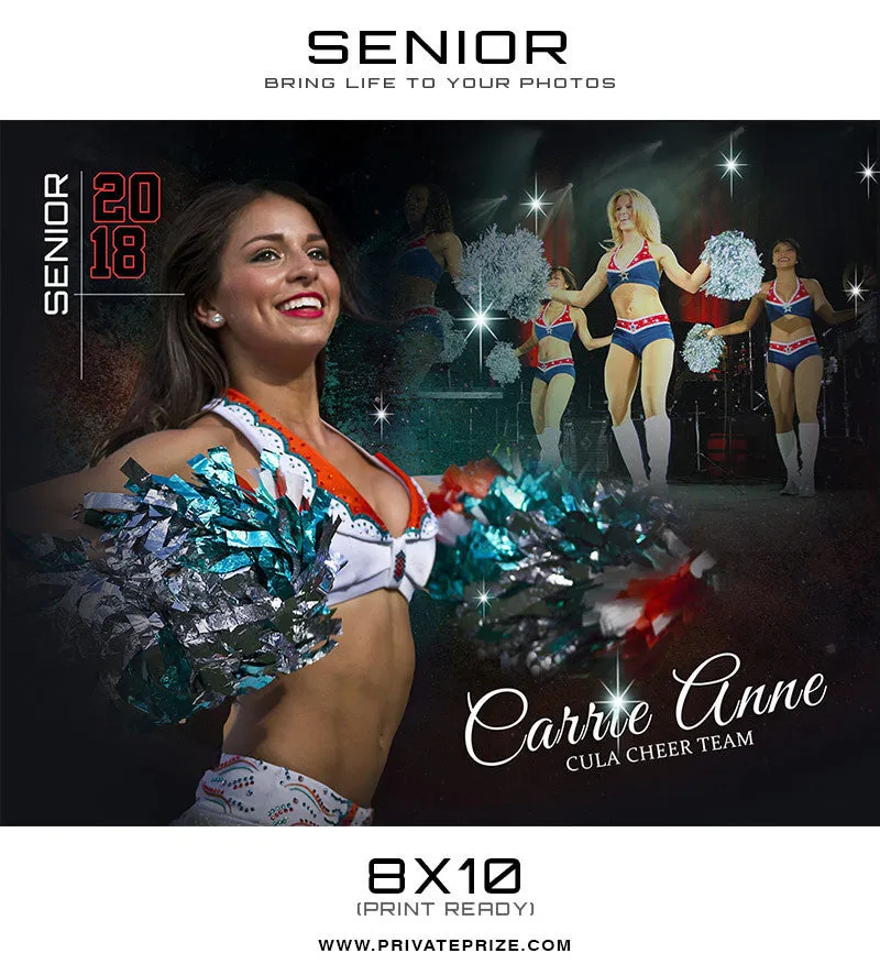 Carrie -Senior Enliven Effects Photoshop Template