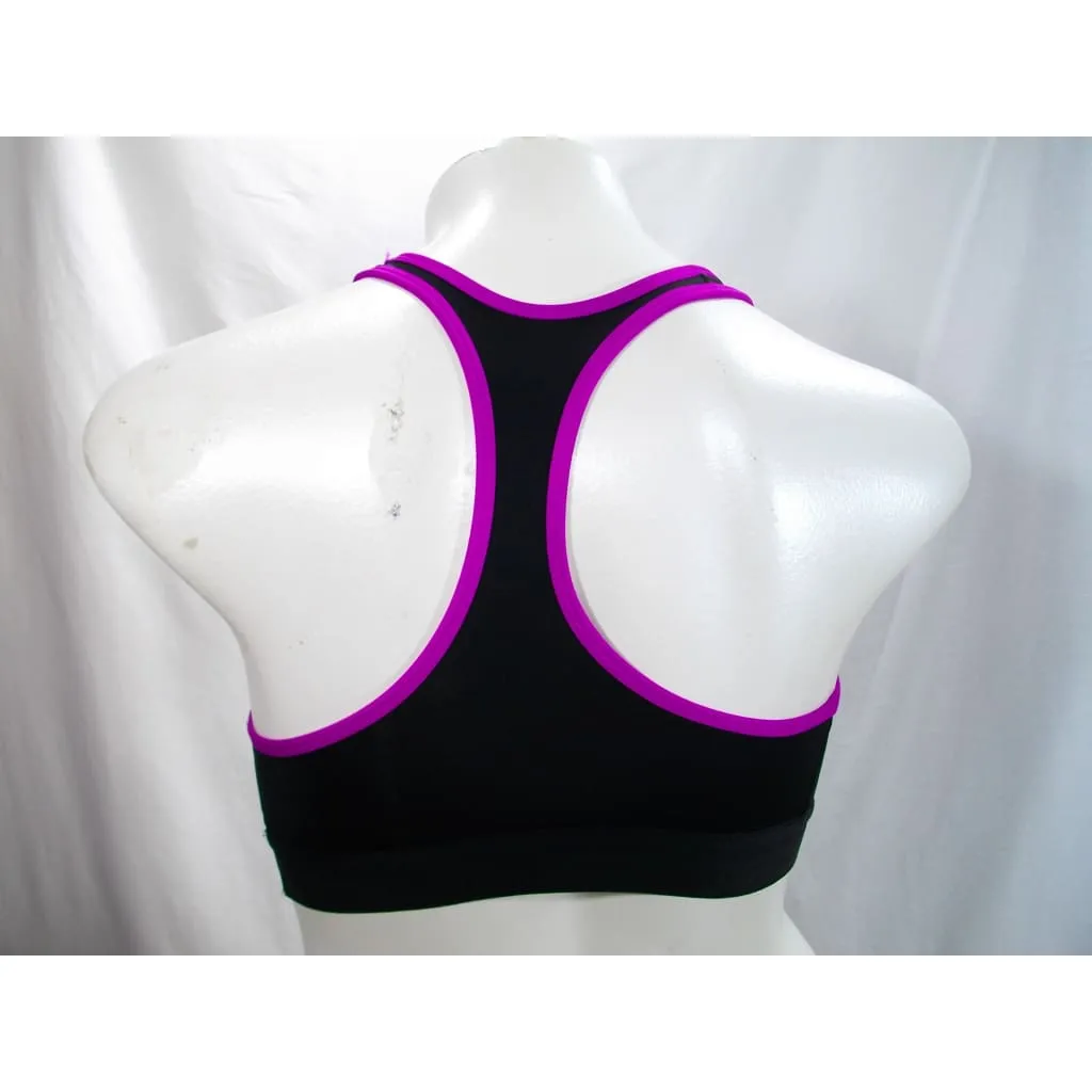 Champion B0791 Removable Cup Wire Free Sports Bra LARGE Black & Purple