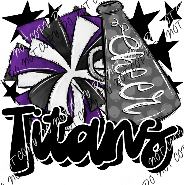 Cheer Mascot Titans DTF Transfer (See Color Options)