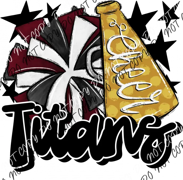 Cheer Mascot Titans DTF Transfer (See Color Options)