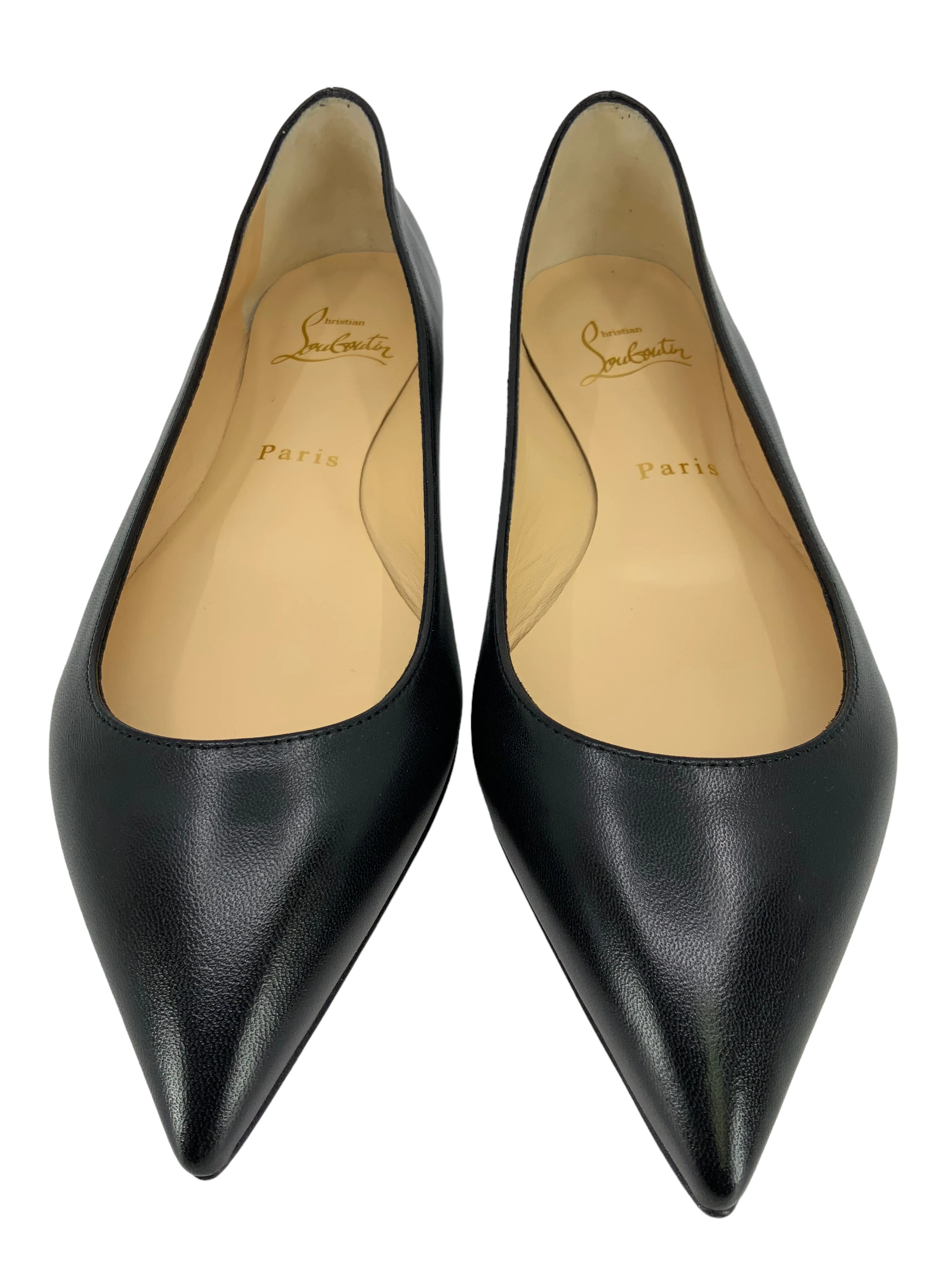 CHRISTIAN LOUBOUTIN Ballalla Leather Ballet Flats Size 7 NEW