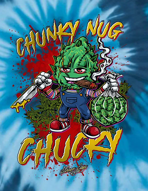 Chunky Nug Chucky Blue Tie dye