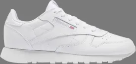 Classic leather big kid 'triple white' Reebok sneakers, white