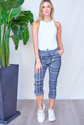 Comfy Plaid Pants with Pockets made in Italy