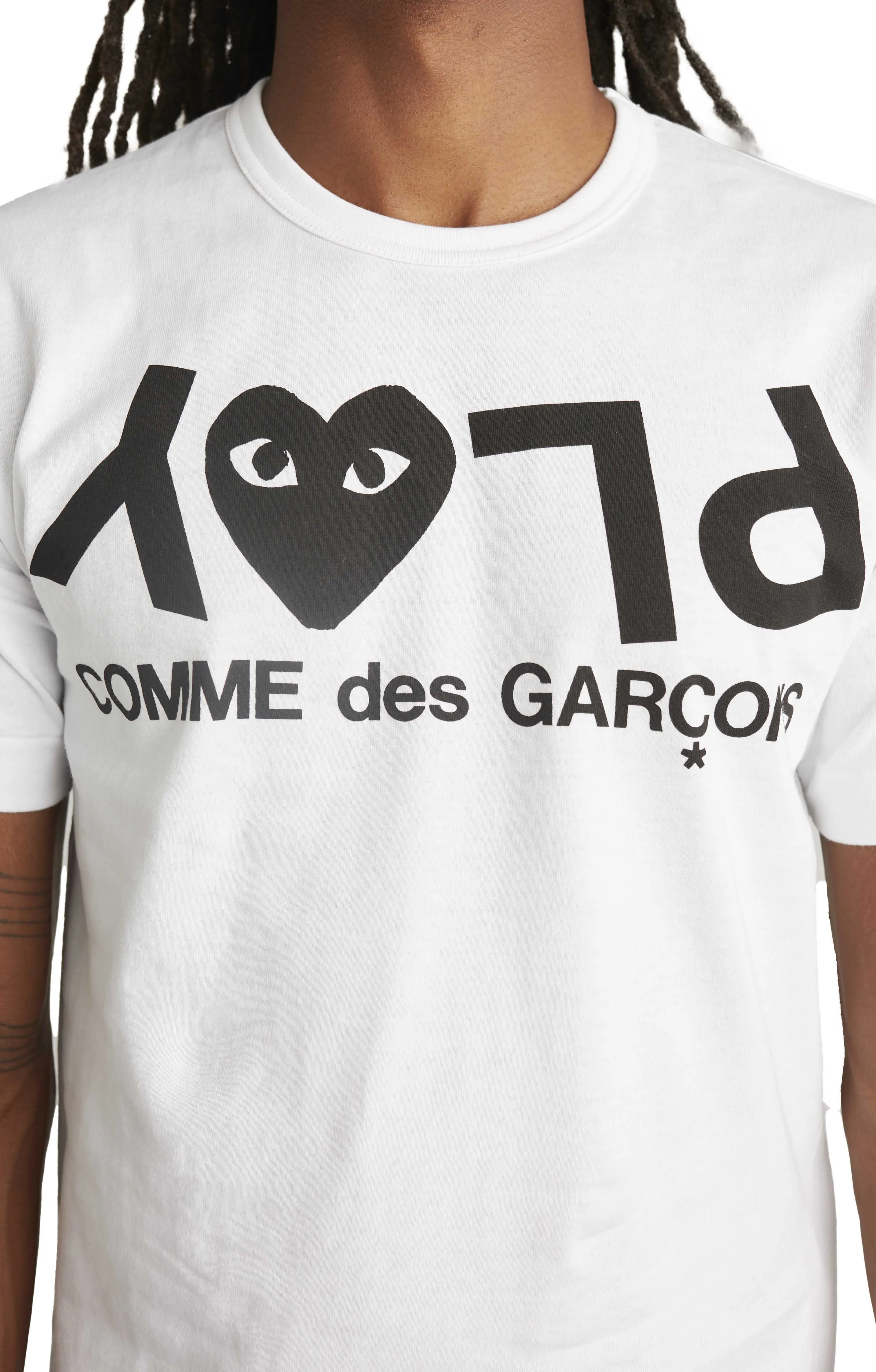 COMME des GARÇONS PLAY Logo Tee 'White/Black'