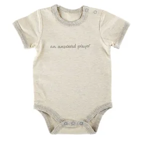 Cream Onesie- Answered Prayer, Newborn